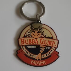Key Chain Souvenir Miami Stunning Beaches delicious  Food Bubba Gumps SZ S